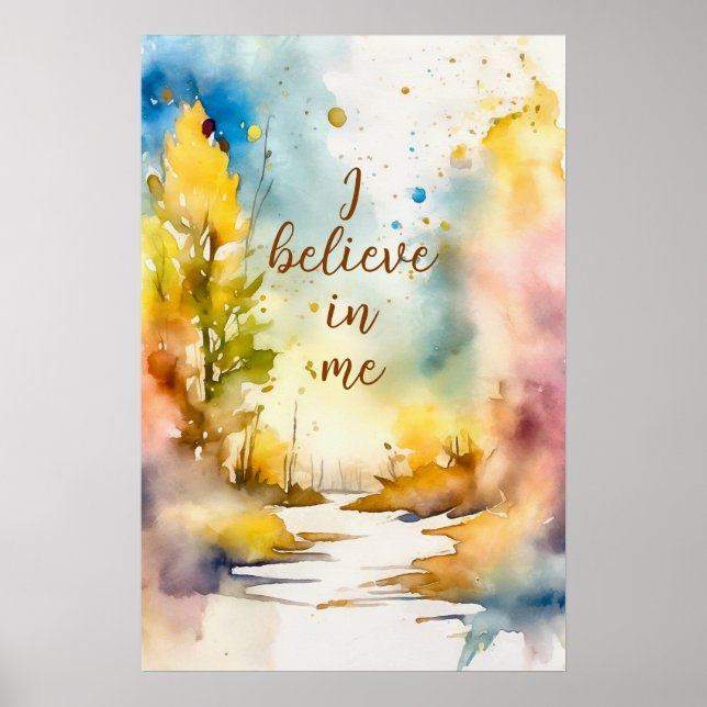 Motivierend Watercolor Wall Art Poster 16 (Vorne)