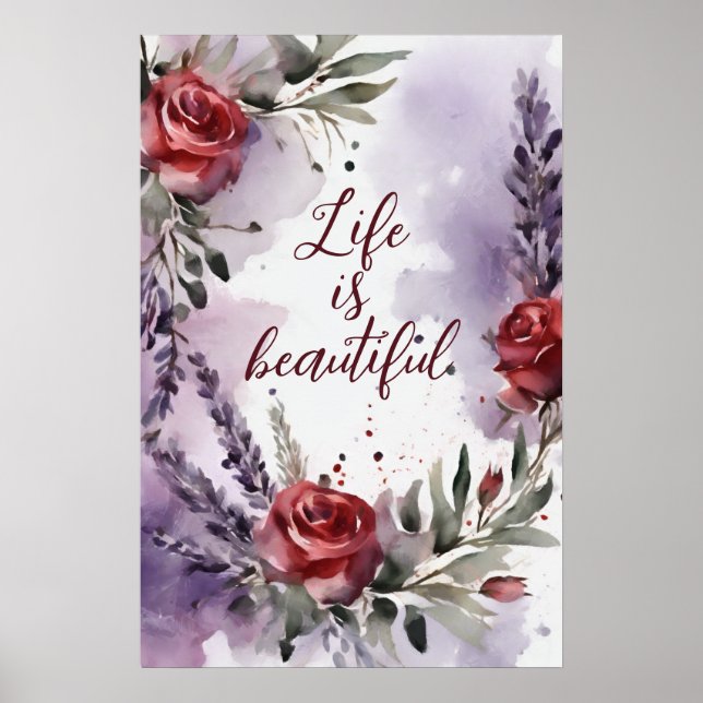 Motivierend Watercolor Wall Art Poster 22 (Vorne)