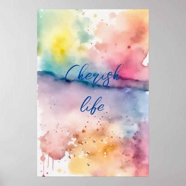 Motivierend Watercolor Wall Art Poster 25 (Vorne)