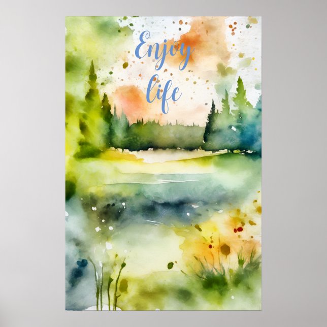 Motivierend Watercolor Wall Art Poster 26 (Vorne)