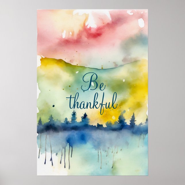 Motivierend Watercolor Wall Art Poster 27 (Vorne)