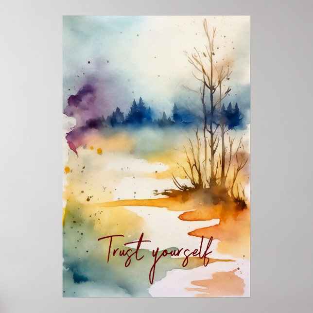 Motivierend Watercolor Wall Art Poster 38 (Vorne)
