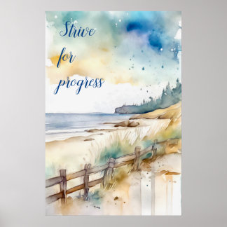 Motivierend Watercolor Wall Art Poster 4