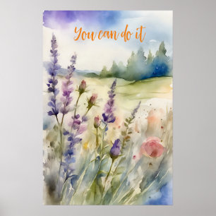 Motivierend Watercolor Wall Art Poster 40