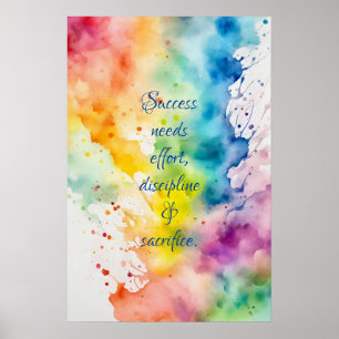 Motivierend Watercolor Wall Art Poster 48