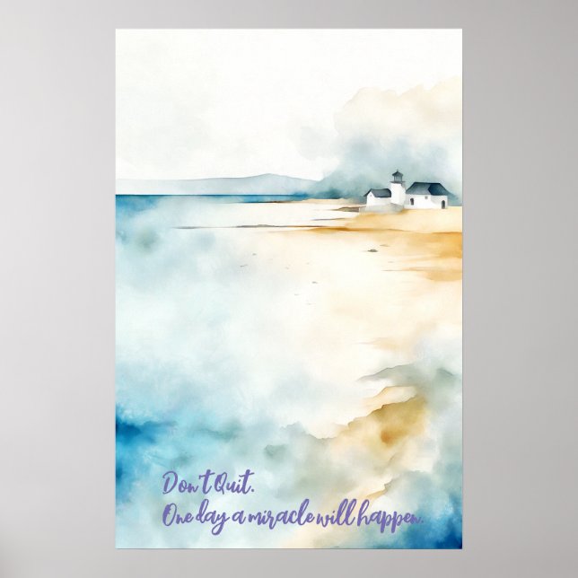 Motivierend Watercolor Wall Art Poster 49 (Vorne)
