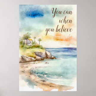 Motivierend Watercolor Wall Art Poster 5