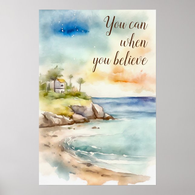 Motivierend Watercolor Wall Art Poster 5 (Vorne)