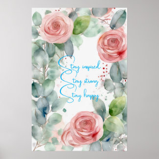 Motivierend Watercolor Wall Art Poster 63