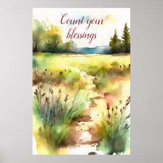 Motivierend Watercolor Wall Art Poster 69