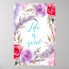 Motivierend Watercolor Wall Art Poster 7