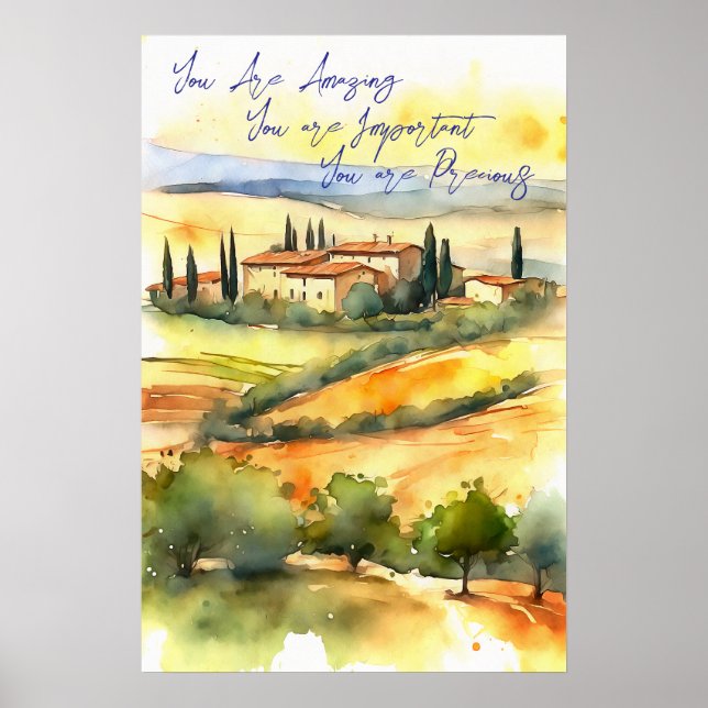 Motivierend Watercolor Wall Art Poster 88 (Vorne)