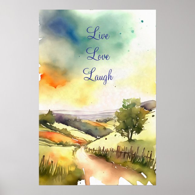 Motivierend Watercolor Wall Art Poster 93 (Vorne)