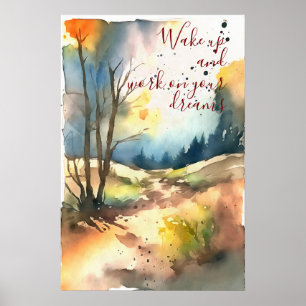 Motivierend Watercolor Wall Art Poster 94