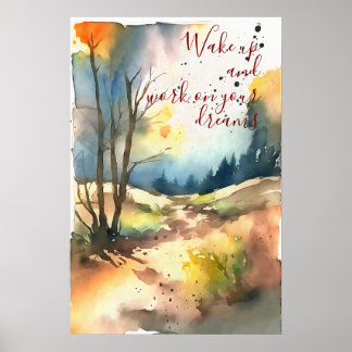 Motivierend Watercolor Wall Art Poster 94