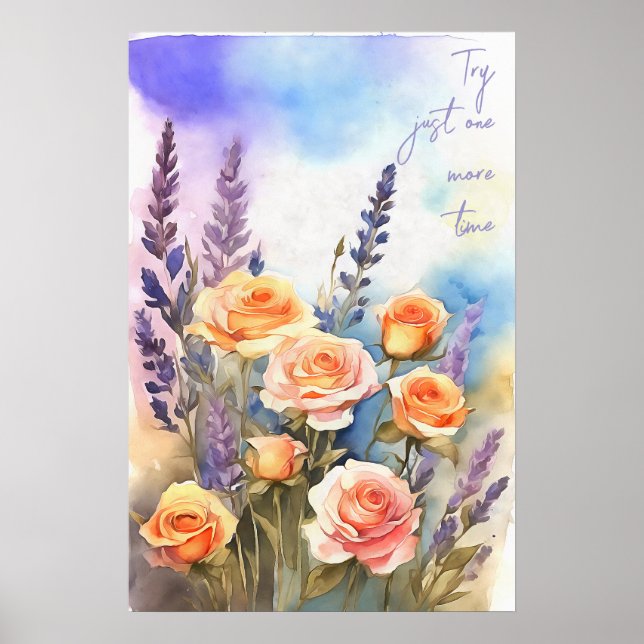 Motivierend Watercolor Wall Art Poster 99 (Vorne)