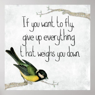 Motivierend, wenn Sie zu Fly Poster Gewollt haben