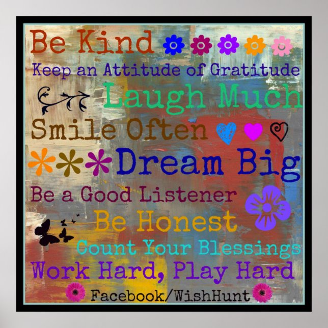 Motivierend WishHunt Poster 24" x 24" (Vorne)