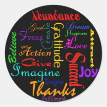 Motivierend Word Collage Stickers