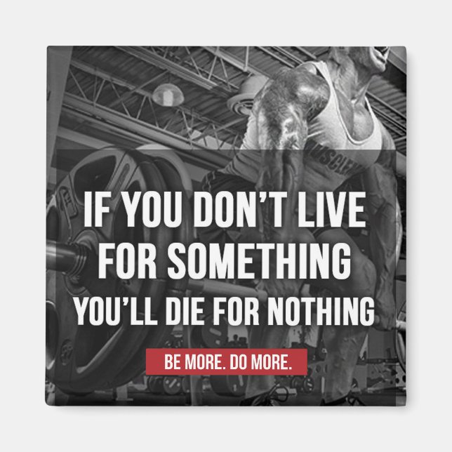 Motivierend Workout-Wörter Magnet (Vorne)