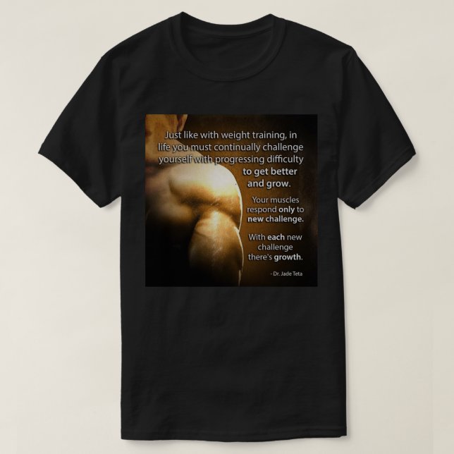Motivierend Worte ausarbeiten - Herausforderung un T-Shirt (Design vorne)