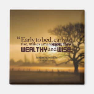 Motivierend Worte - Benjamin Franklin Zitat Magnet