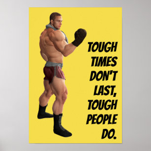Motivierend Worte - Boxers "Punch Fighter Zitat" Poster