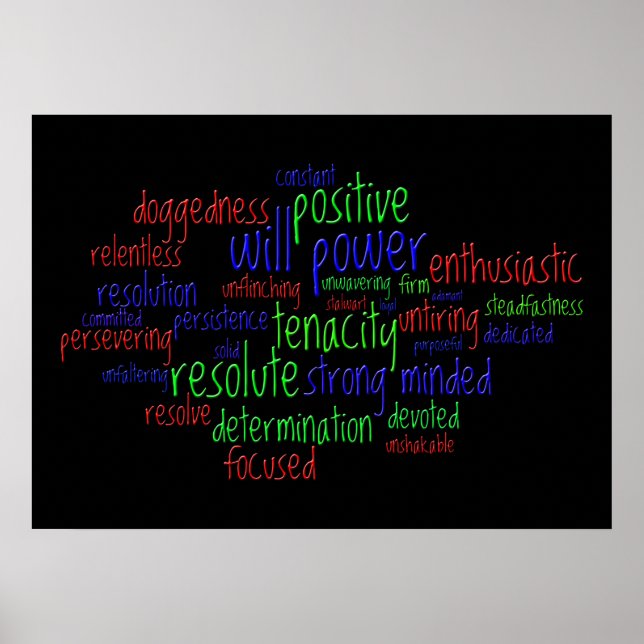 Motivierend Worte, die eine positive Einstellung f Poster (Vorne)