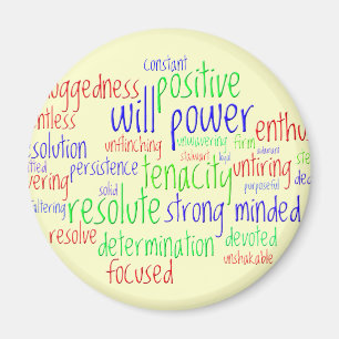 Motivierend Worte für das neue Jahr, positive Eins Magnet