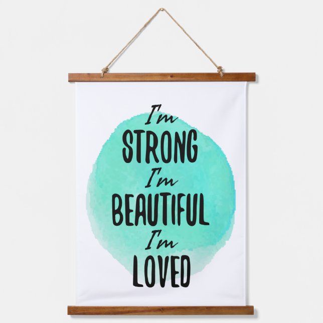 motivierend Worte für Träumer und harte Arbeiter Wandteppich Mit Holzrahmen (Vorderseite)