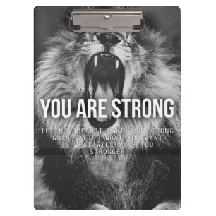 Motivierend Worte - Sie sind stark Klemmbrett