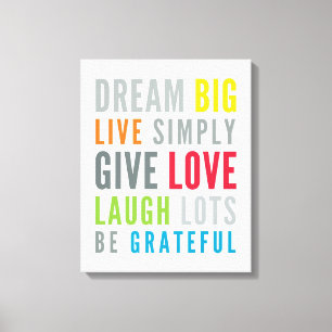 MOTIVIEREND WORTE ZUR LIEBE DURCH moderne Typograf Leinwanddruck