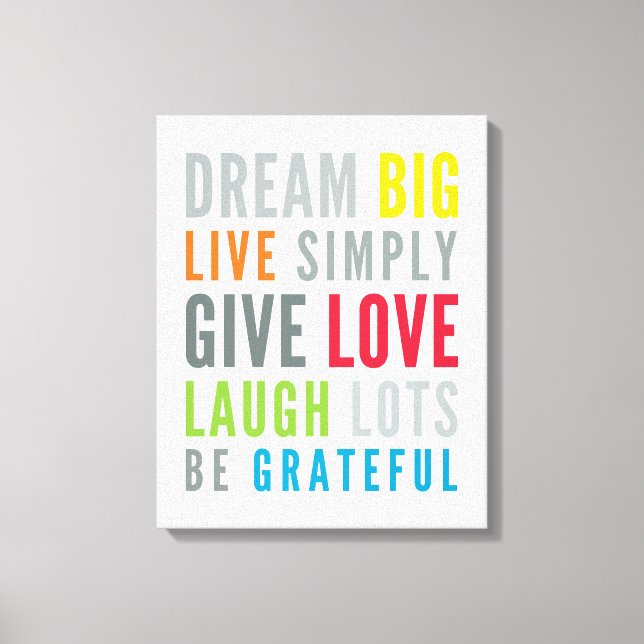 MOTIVIEREND WORTE ZUR LIEBE DURCH moderne Typograf Leinwanddruck (Vorderseite)