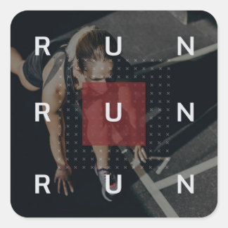 Motivierend Wörter - Ausarbeiten Quadratischer Aufkleber