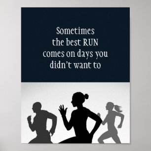 Motivierend Wörter, die Zitate am besten laufen la Poster