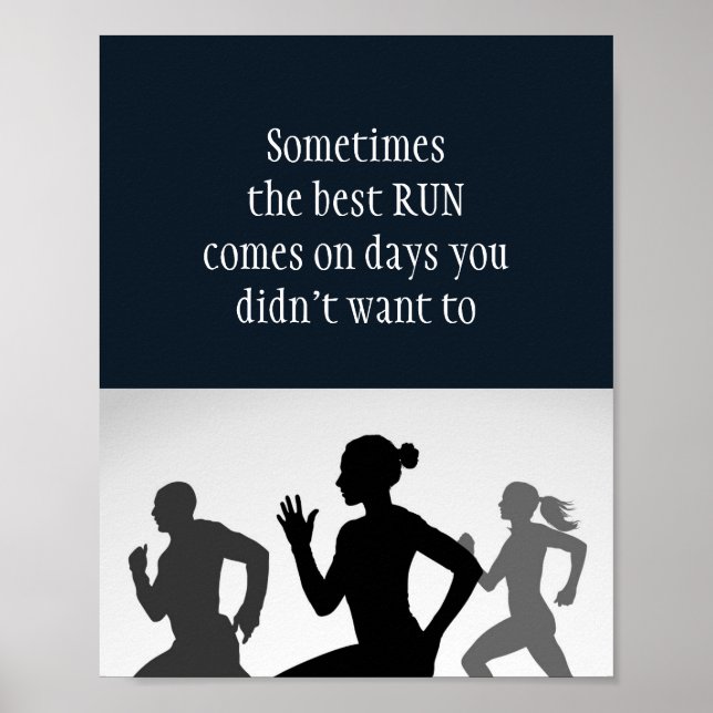 Motivierend Wörter, die Zitate am besten laufen la Poster (Vorne)