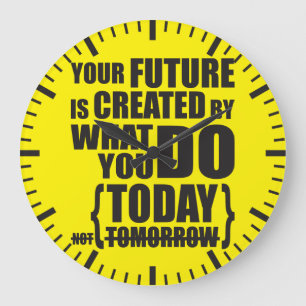 Motivierend Wörter Große Wanduhr