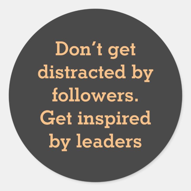 Motivierend Wörter mit einfachem Text auf Runder Aufkleber (Vorderseite)