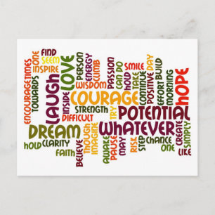 Motivierend Wörter Nr. 1 Postkarte