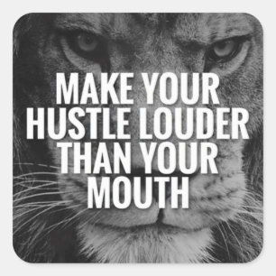 Motivierend Wörter Quadratischer Aufkleber