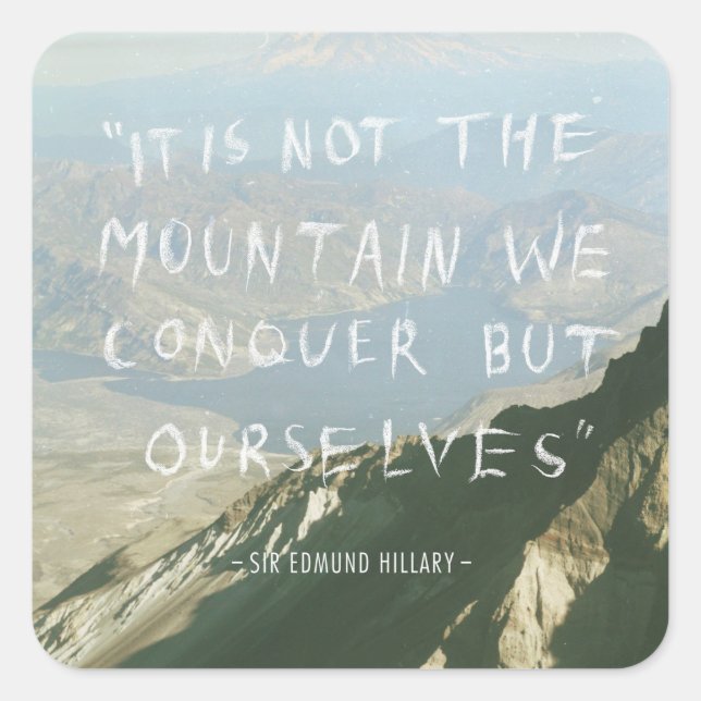 Motivierend Wörter Quadratischer Aufkleber (Vorderseite)