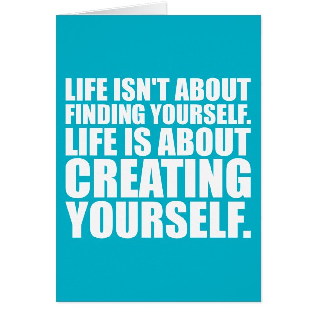 Motivierend Wörter - Schaffen Sie sich selbst (Vorne)