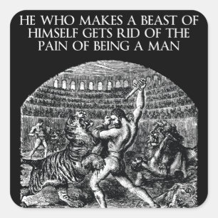 Motivierend Wörter - SCHLIESSEN Quadratischer Aufkleber