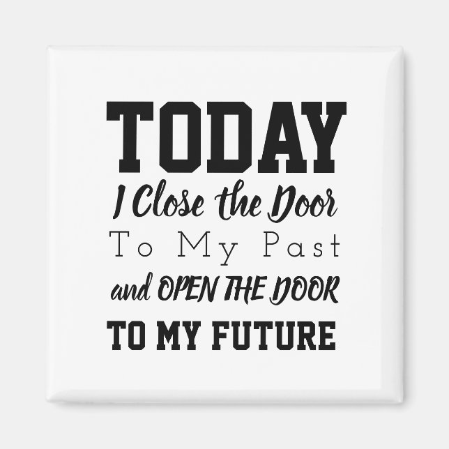 Motivierend Wörter Zitat schwarz und weiß Magnet (Vorne)