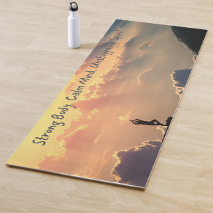 Motivierend Yoga Mat starker Körper, ruhiger Geist Yogamatte