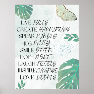 Motivierend Zen-Affirmation Wall Art Poster