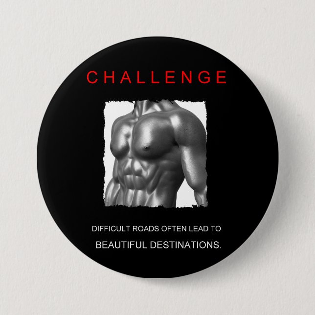 motivierend Zielsetzungen Button (Vorderseite)