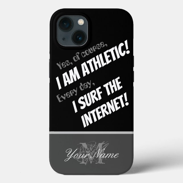 Motivierend Zitat: Athletic Internet surfer! Case-Mate iPhone Hülle (Rückseite)