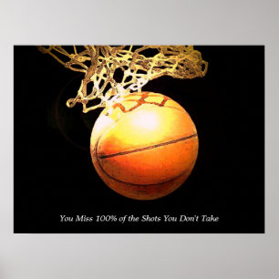 Motivierend Zitat Basketball Kreative Kunst Poster