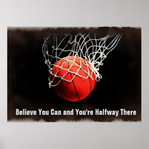Motivierend Zitat Basketball Poster